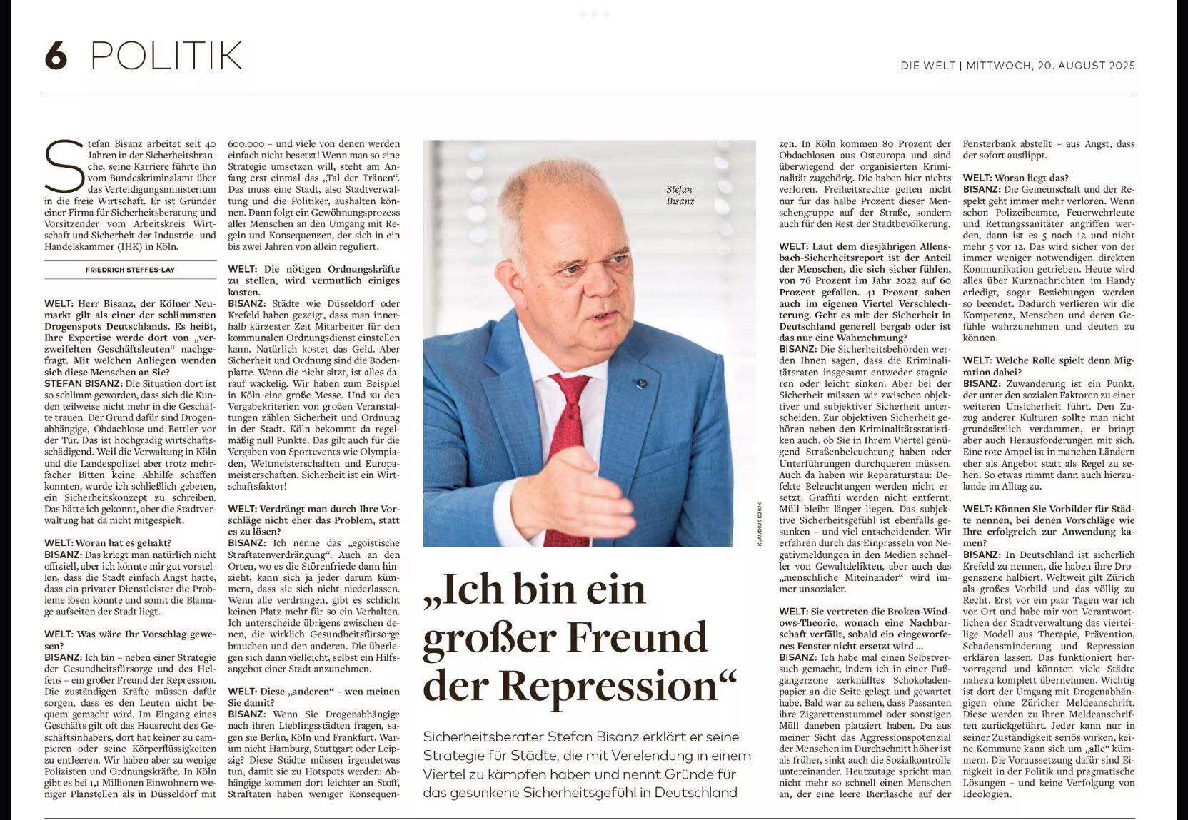 Ich bin ein großer Freund der Repression